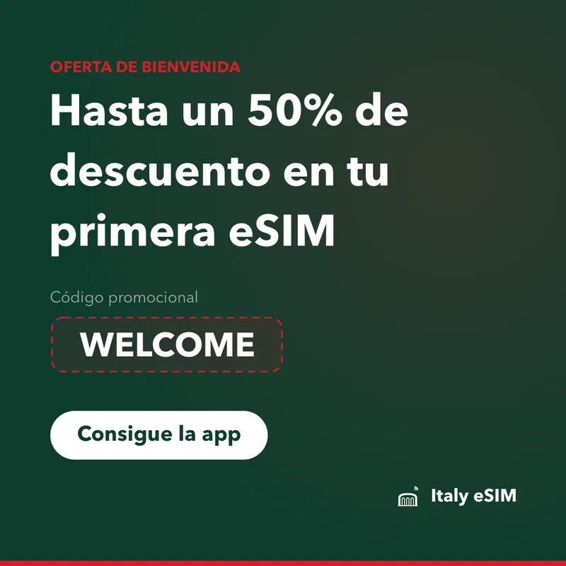 Código promo Italy eSIM — WELCOME, 15% dto.