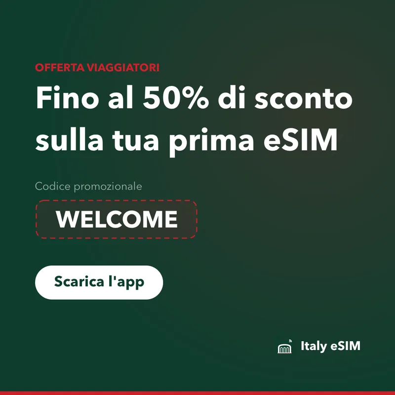 Codice promo Italy eSIM — WELCOME, 15% di sconto