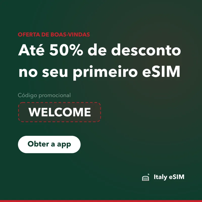 Código Promocional Italy eSIM WELCOME — 15% de Desconto