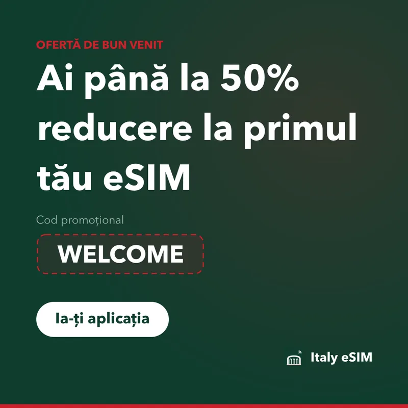 Cod Promoțional Italy eSIM — WELCOME, 15% Reducere