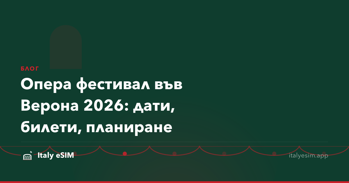 Опера фестивал във Верона 2026: дати, билети, планиране