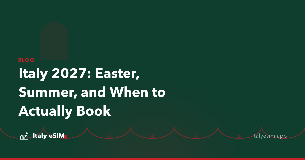 Italy 2027: Easter, Summer, and When to Actually Book