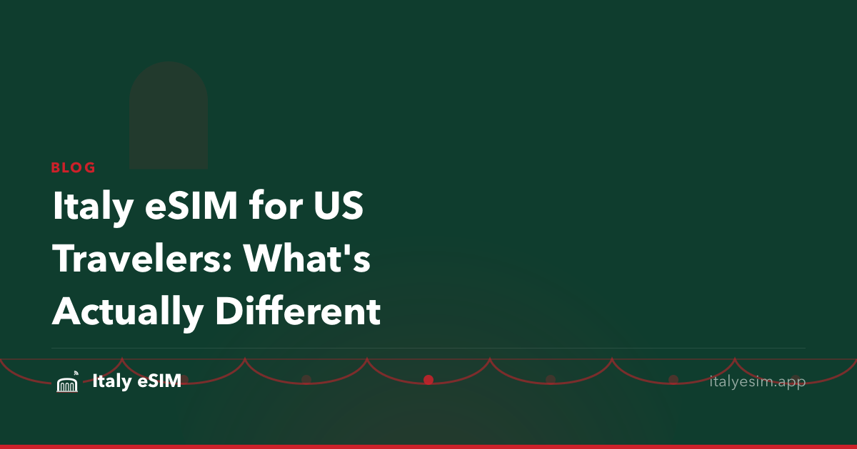 Italy eSIM for US Travelers: What's Actually Different