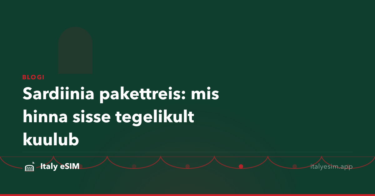 Sardiinia pakettreis: mis hinna sisse tegelikult kuulub
