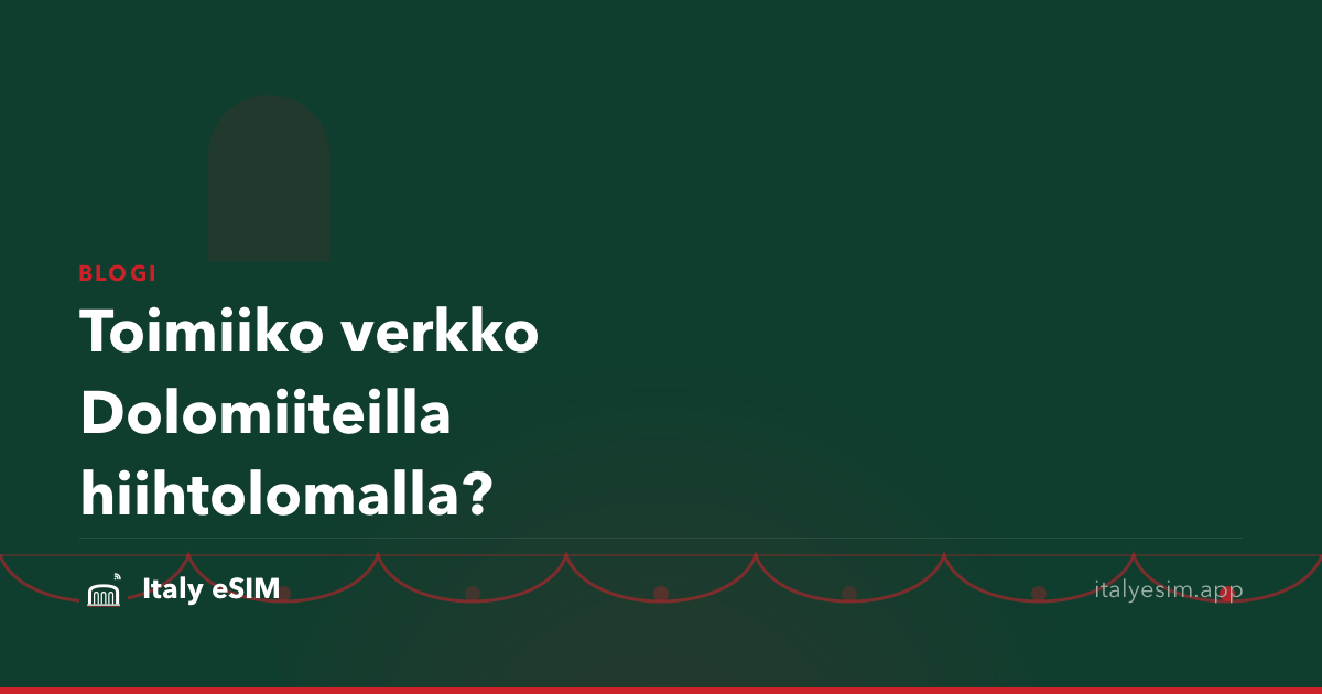 Toimiiko verkko Dolomiiteilla hiihtolomalla?