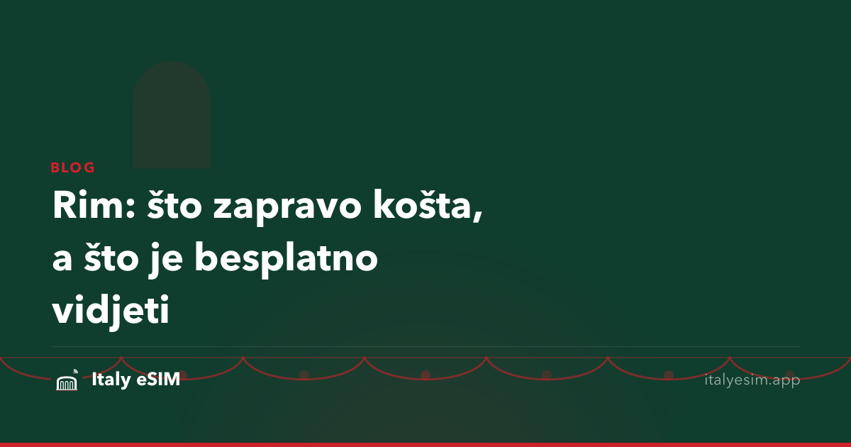 Rim: što zapravo košta, a što je besplatno vidjeti
