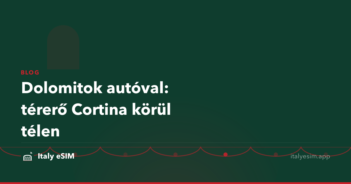 Dolomitok autóval: térerő Cortina körül télen