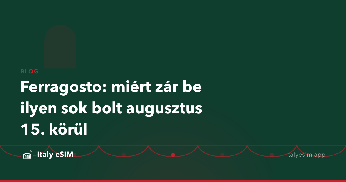 Ferragosto: miért zár be ilyen sok bolt augusztus 15. körül