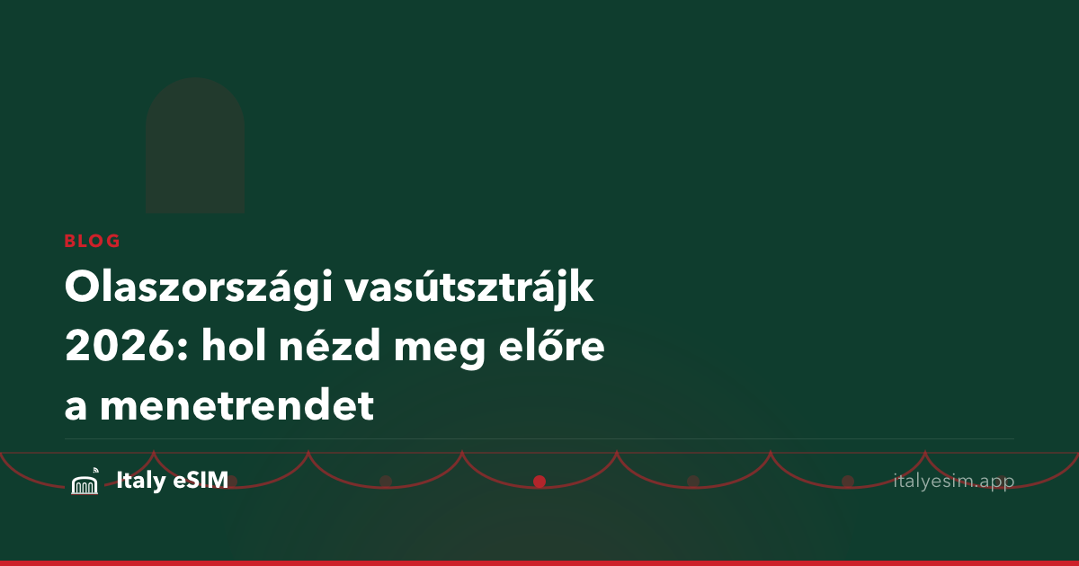Olaszországi vasútsztrájk 2026: hol nézd meg előre a menetrendet