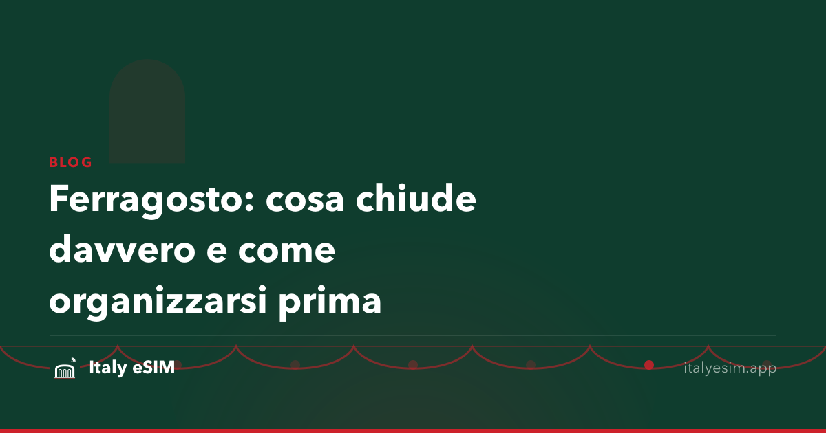 Ferragosto: cosa chiude davvero e come organizzarsi prima