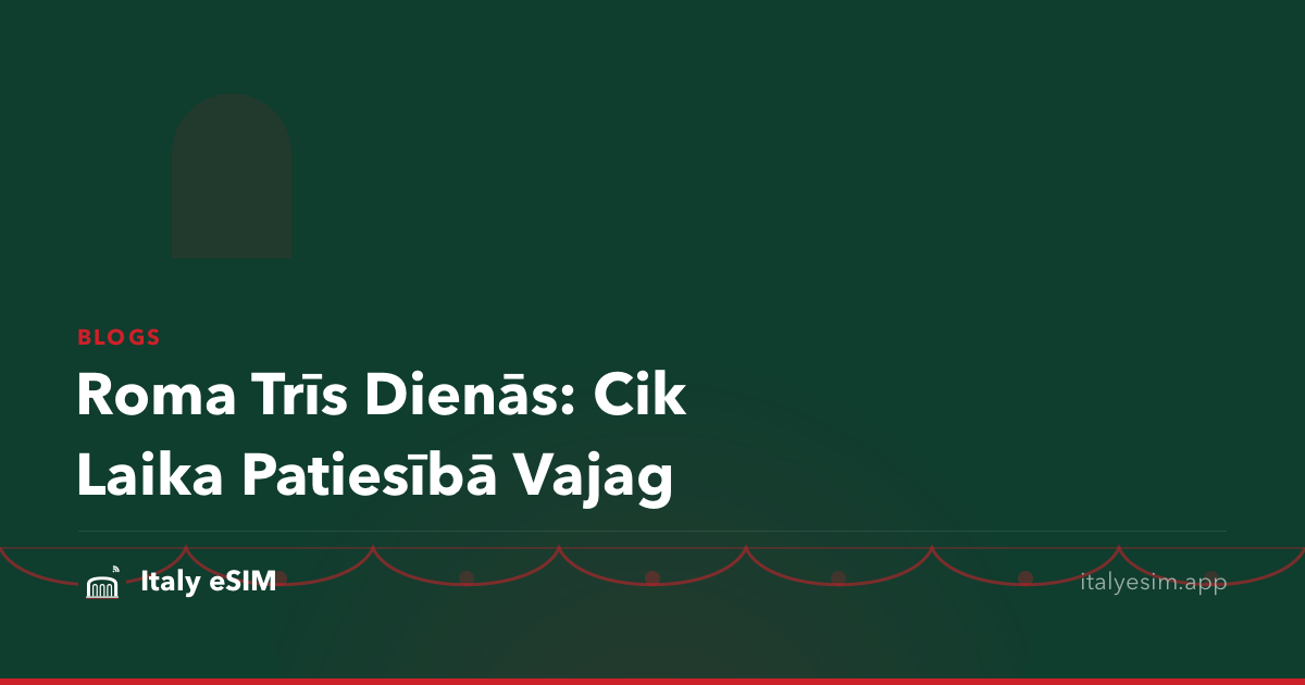 Roma Trīs Dienās: Cik Laika Patiesībā Vajag