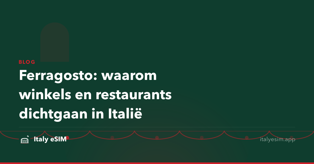 Ferragosto: waarom winkels en restaurants dichtgaan in Italië