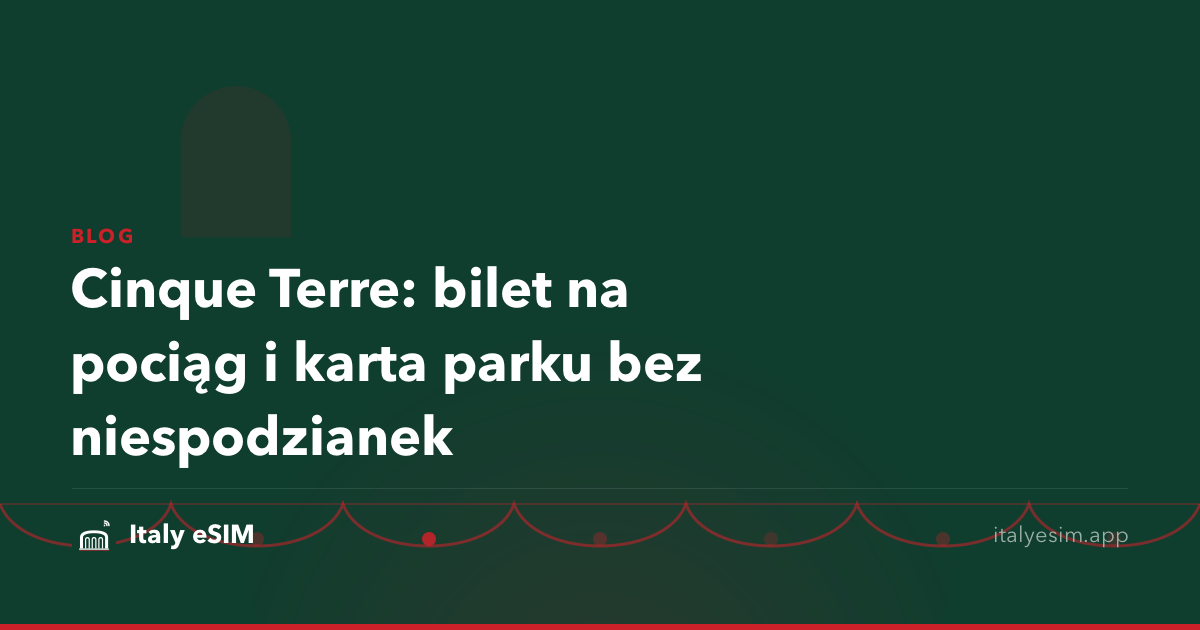 Cinque Terre: bilet na pociąg i karta parku bez niespodzianek