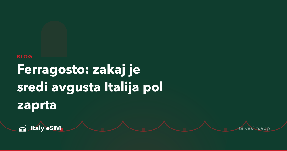 Ferragosto: zakaj je sredi avgusta Italija pol zaprta