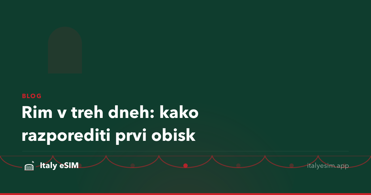 Rim v treh dneh: kako razporediti prvi obisk