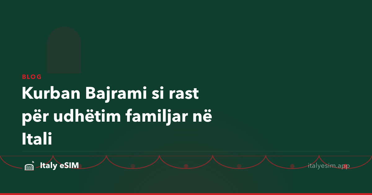 Kurban Bajrami si rast për udhëtim familjar në Itali
